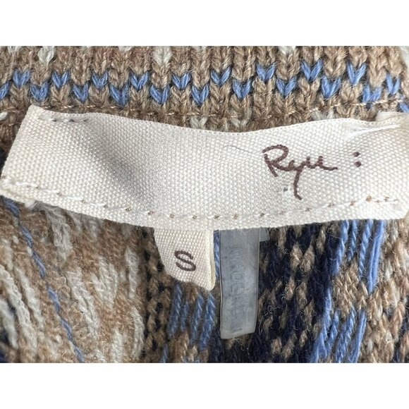 Ryu Anthropologie Boho Knit Cardigan Sweater Lace Trim Tie Front Bell Sleeve Med - Picture 9 of 10